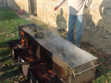 Bac inox pour cuisson en étuve